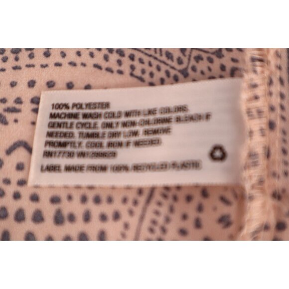 Knox Rose Boho Chic Sleeveless Blouse - Blue & Beige Pattern Floral Size XS - Picture 8 of 11